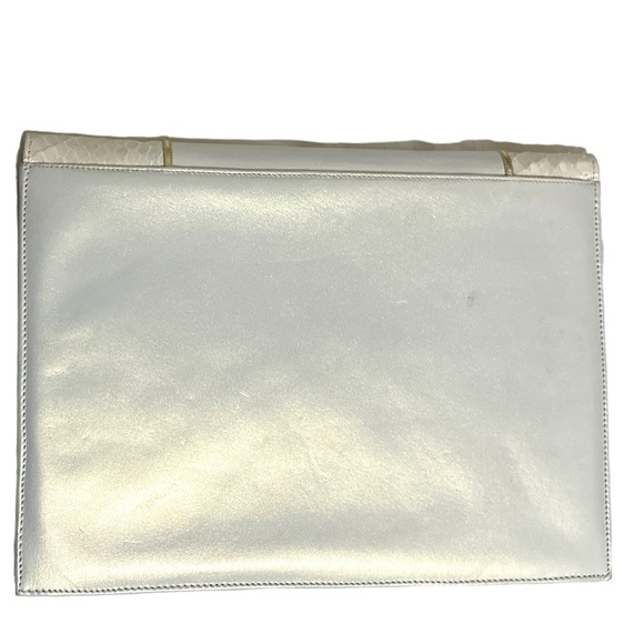 Vintage Andrea Pfister Snakeskin Embossed Leather Clutch - Picture 7 of 14